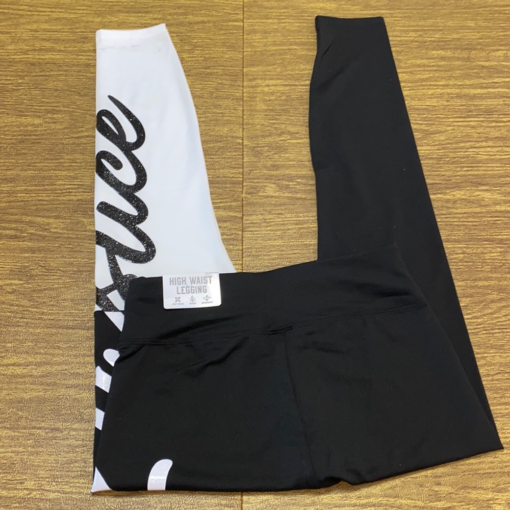 NWT Justice High Waist Legging Leggings Pants Script. Size 16 / 18